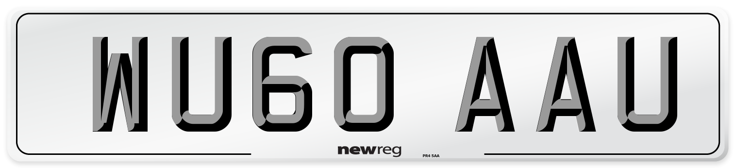 WU60 AAU Number Plate from New Reg